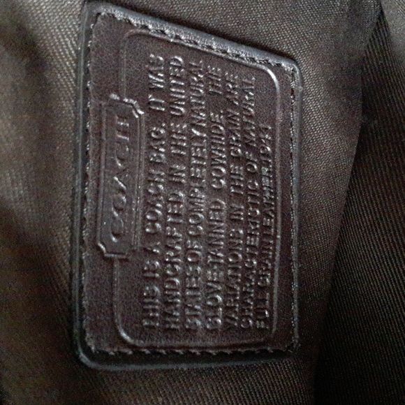 COACH Signature Lining  Leather/Canvas Handbag - Picture 6 of 12